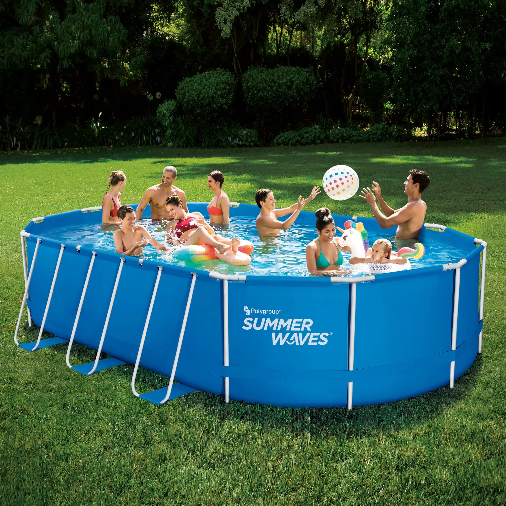 Summer Waves Pool Frame Oval Active 6,1 m x 3,66 m x 1,22 m