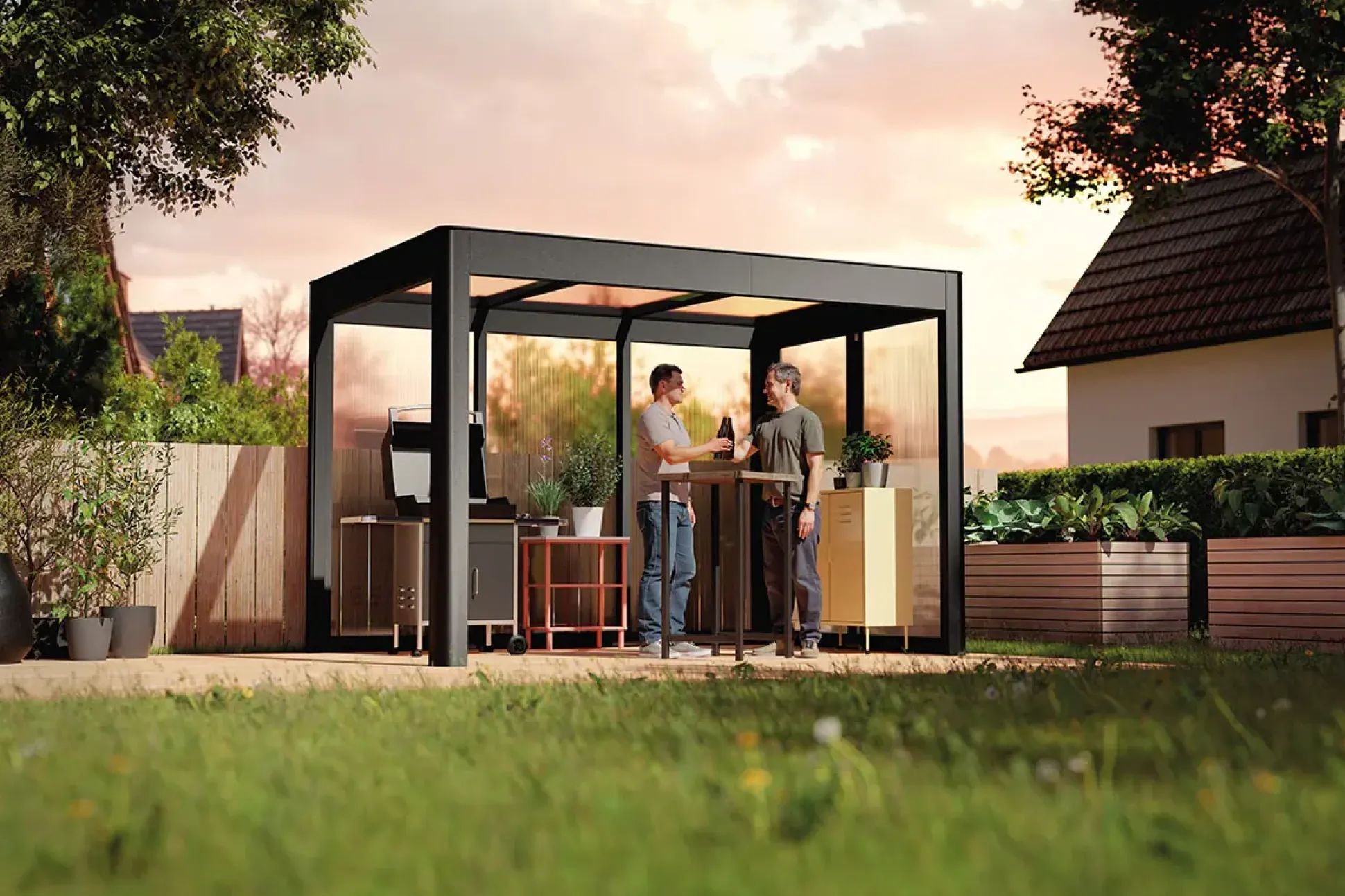 SunElements SunCover Gartenhaus Select 3.2 338 x 233 cm anthrazit-metallic