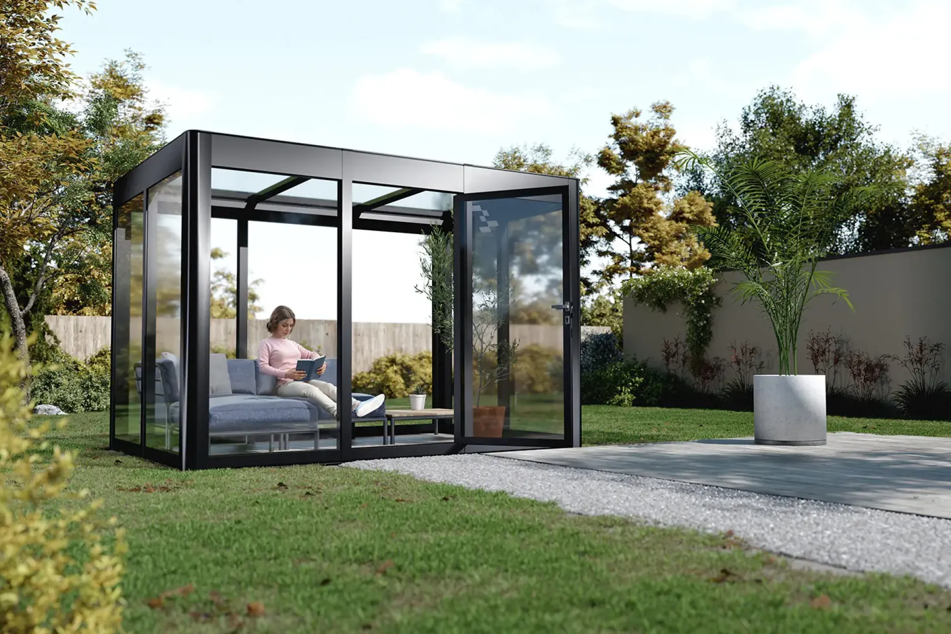 SunElements SunGarden Gartenhaus Infinity 3.2 338 x 233 cm anthrazit-metallic