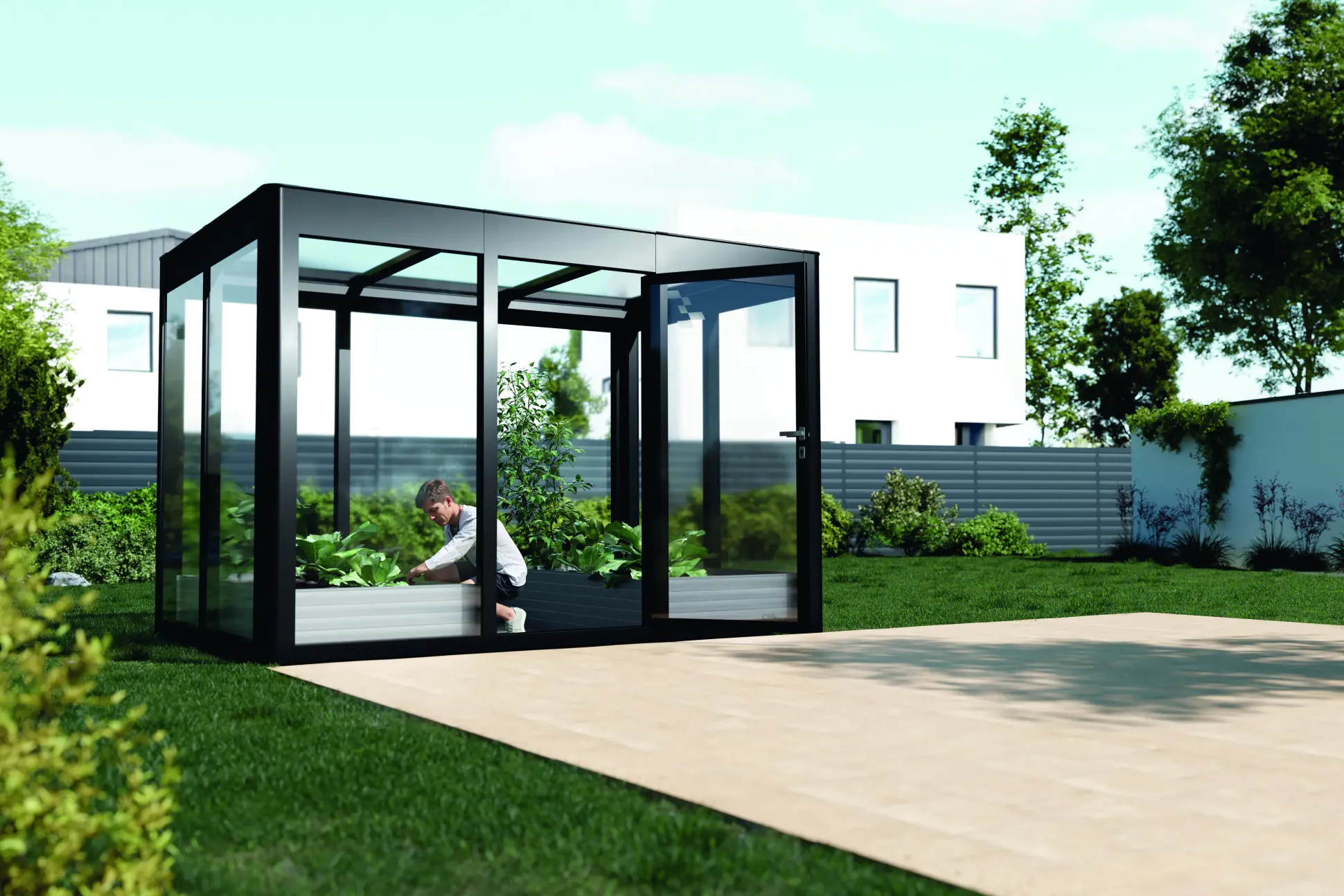 SunElements SunGarden Gartenhaus Infinity 3.2 338 x 233 cm anthrazit-metallic