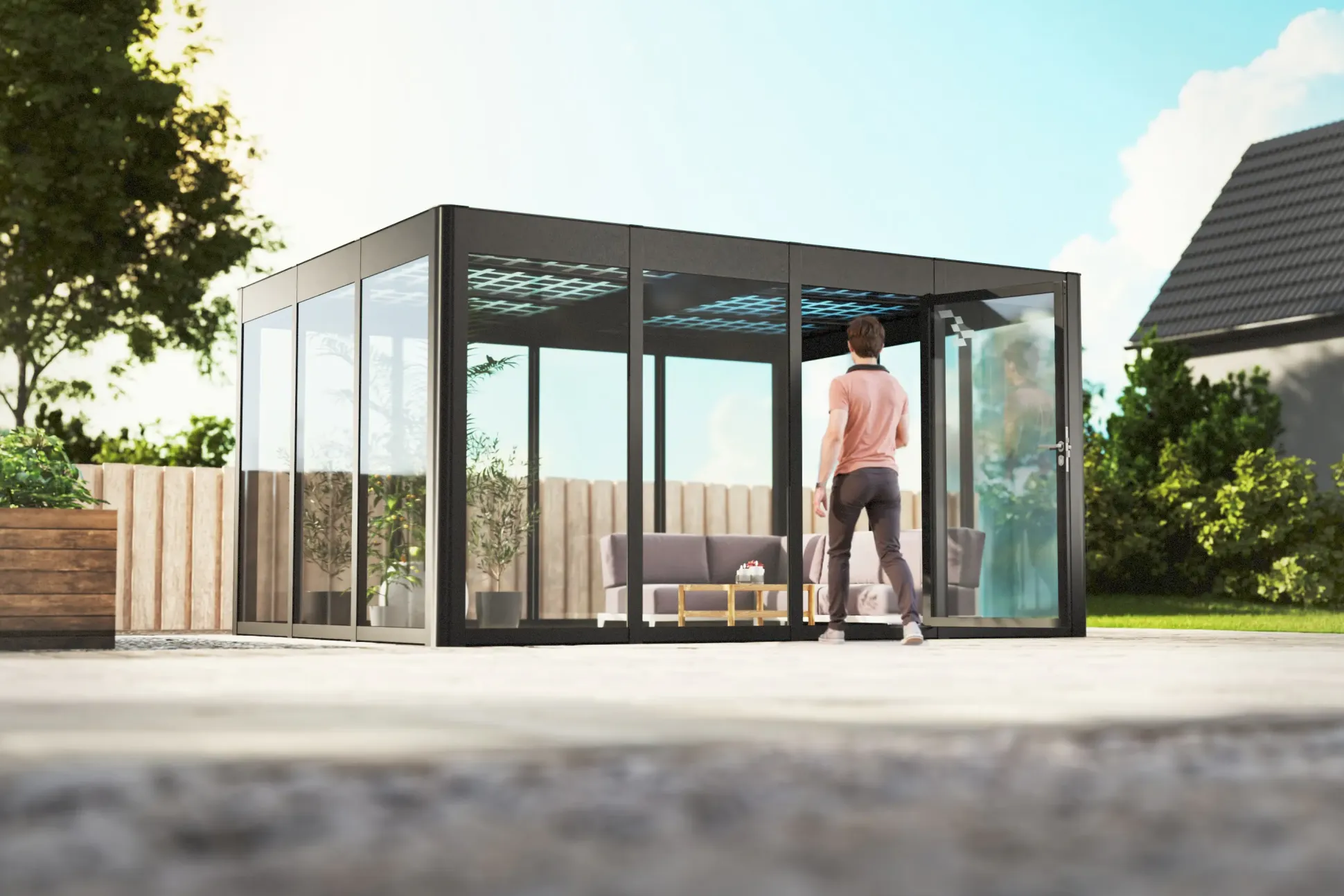 SunElements SunGarden Gartenhaus Energy 4.3 443 x 338 cm anthrazit-metallic