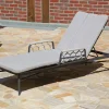 Sunny Smart Liege + Beistelltisch Yale silbergrau