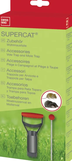 Swissinno SuperCat Wühlmausfalle Zubehörset Suchstab & Lochstecher für die SWISSINNO Wühlmausfalle