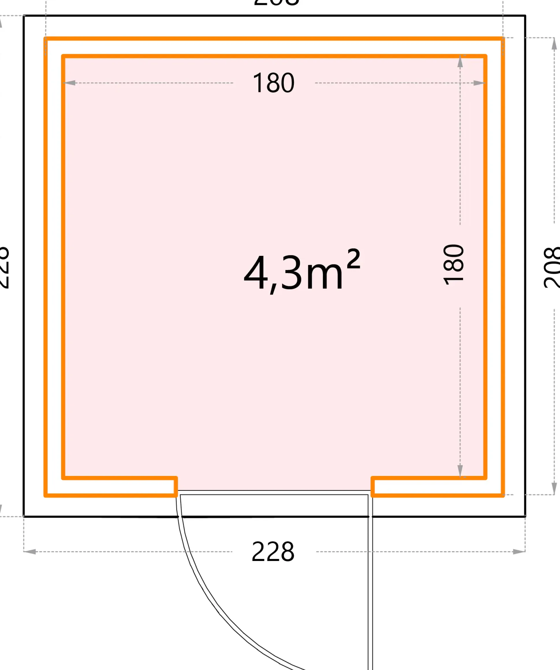 Telluria Gerätehaus Classico 2121 weiß 208 x 208 cm