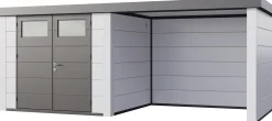Telluria Gerätehaus Classico Lounge S 2724 rechts EW weiß 552 x 238 cm