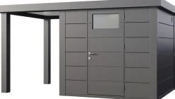 Telluria Gerätehaus Classico Open Lounge S 2424 links granitgrau 406 x 238 cm
