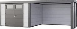 Telluria Gerätehaus Classico Lounge L mit Fenstern 3030 rechts weiß 642 x 298 cm