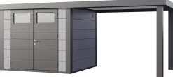 Telluria Gerätehaus Classico Open Lounge L 2724 rechts lichtgrau 552 x 238 cm