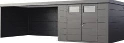 Telluria Gerätehaus Classico Lounge XL 3030 links granitgrau 762 x 298 cm