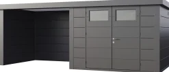 Telluria Gerätehaus Classico Lounge S 3024 links granitgrau 582 x 238 cm