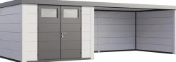 Telluria Gerätehaus Classico Lounge XL 3030 rechts EW weiß 762 x 298 cm