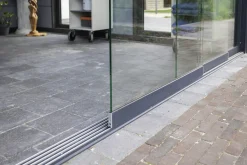 Telluria Glasschiebewand für Lounge XL schwarz