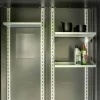 Telluria Regalsteher-Set Tür Giarmadio für Geräteschrank silber