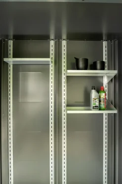 Telluria Regalsteher-Set Tür Giarmadio für Geräteschrank silber