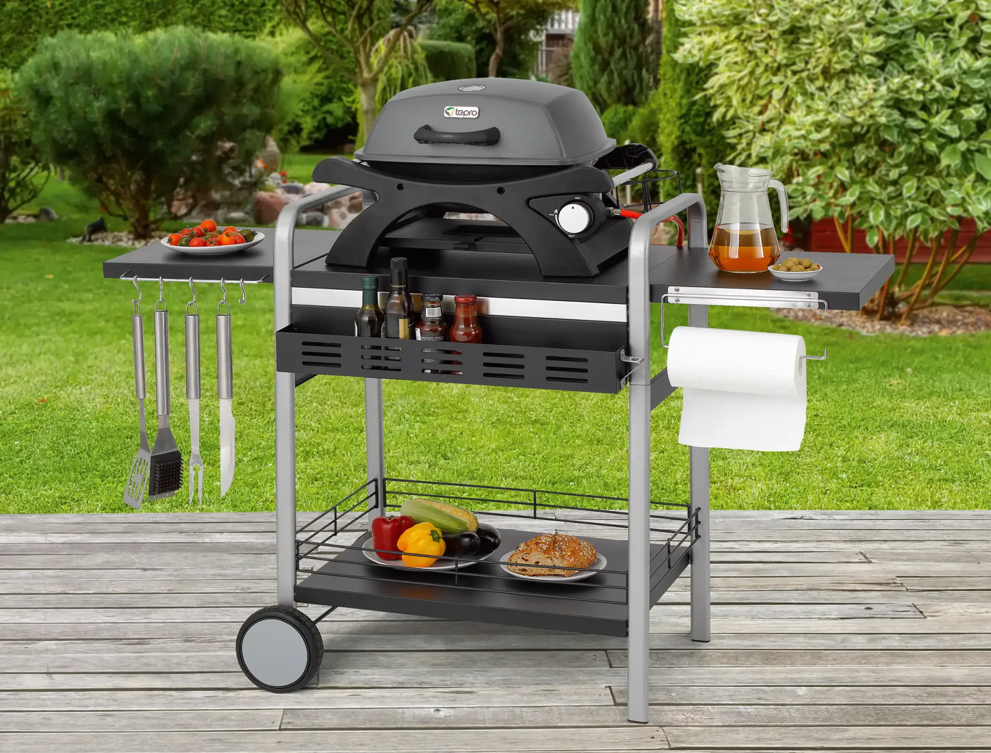 Tepro Universal BBQ Tisch schwarz silber