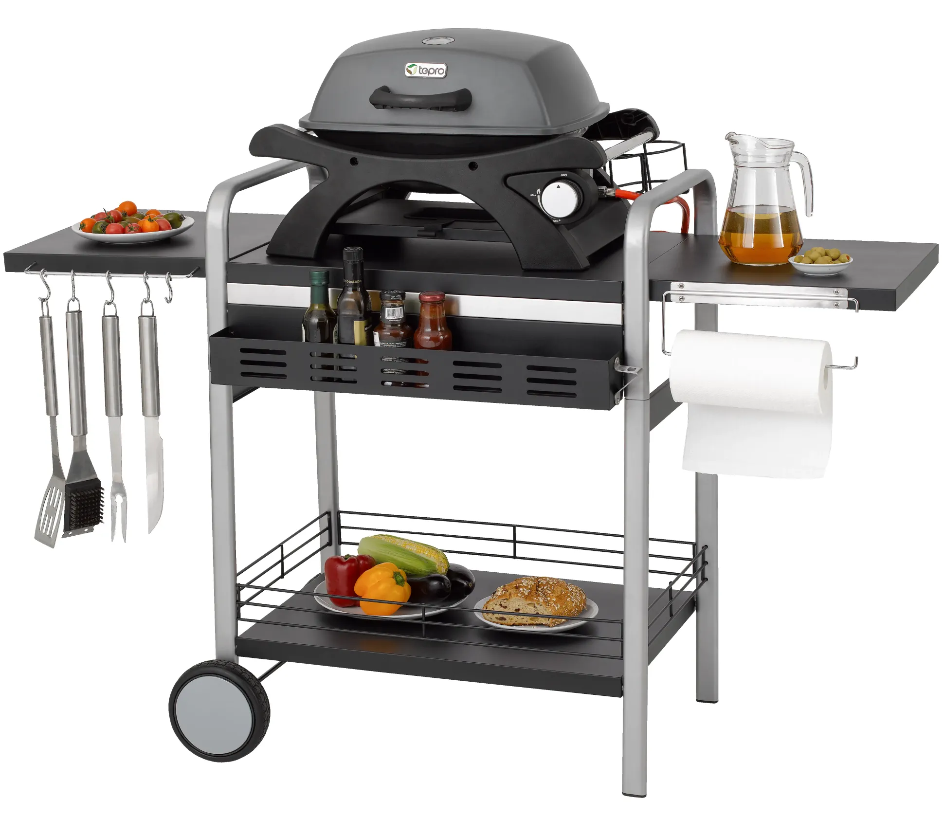 Tepro Universal BBQ Tisch schwarz silber