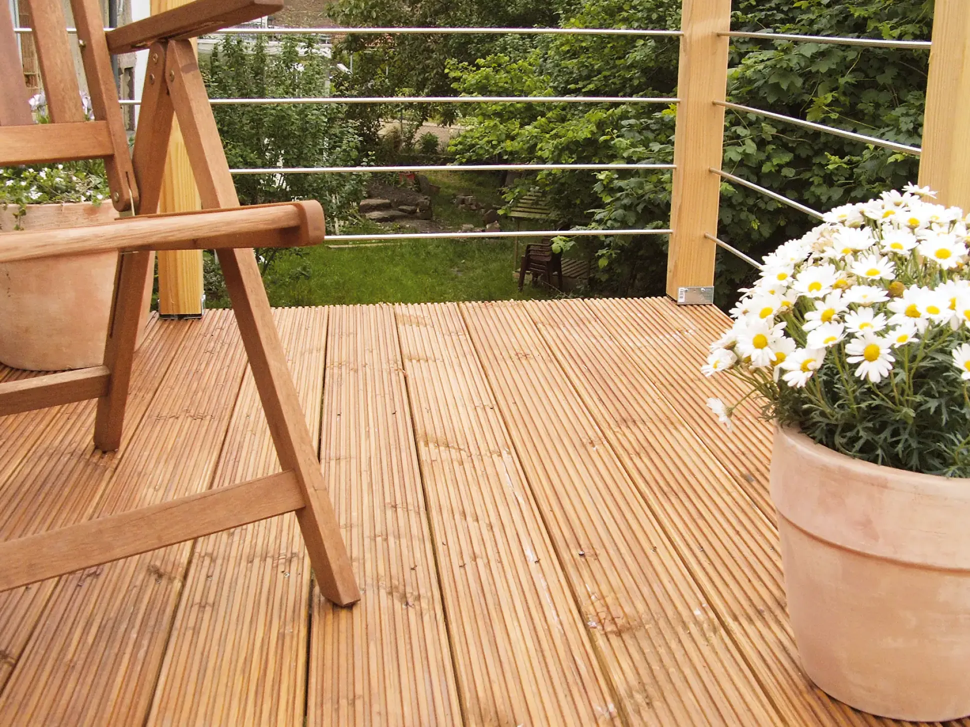 Terrassendiele Douglasie 250 x 14,5 x 2,8 cm Stegprofil/grob unbehandelt