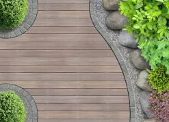 Terrassendiele Bangkirai 366 x 14,5 x 2,5 cm grob/fein unbehandelt