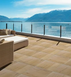 Terrassenplatte Feinsteinzeug Avaro Wood 60 x 60 x 2 cm braun