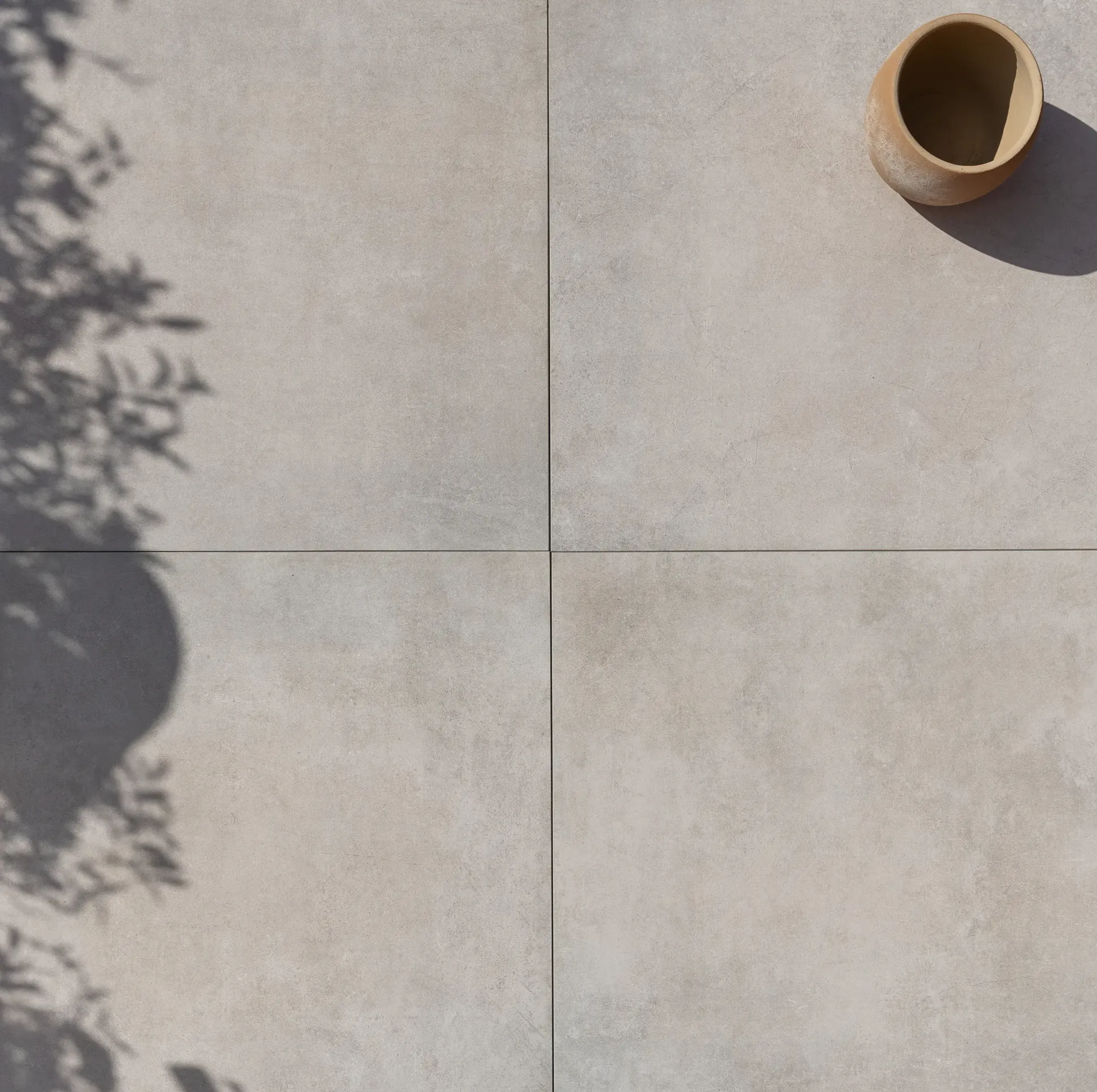 Terrassenplatte Feinsteinzeug Miami 60 x 60 x 3 cm grau-beige