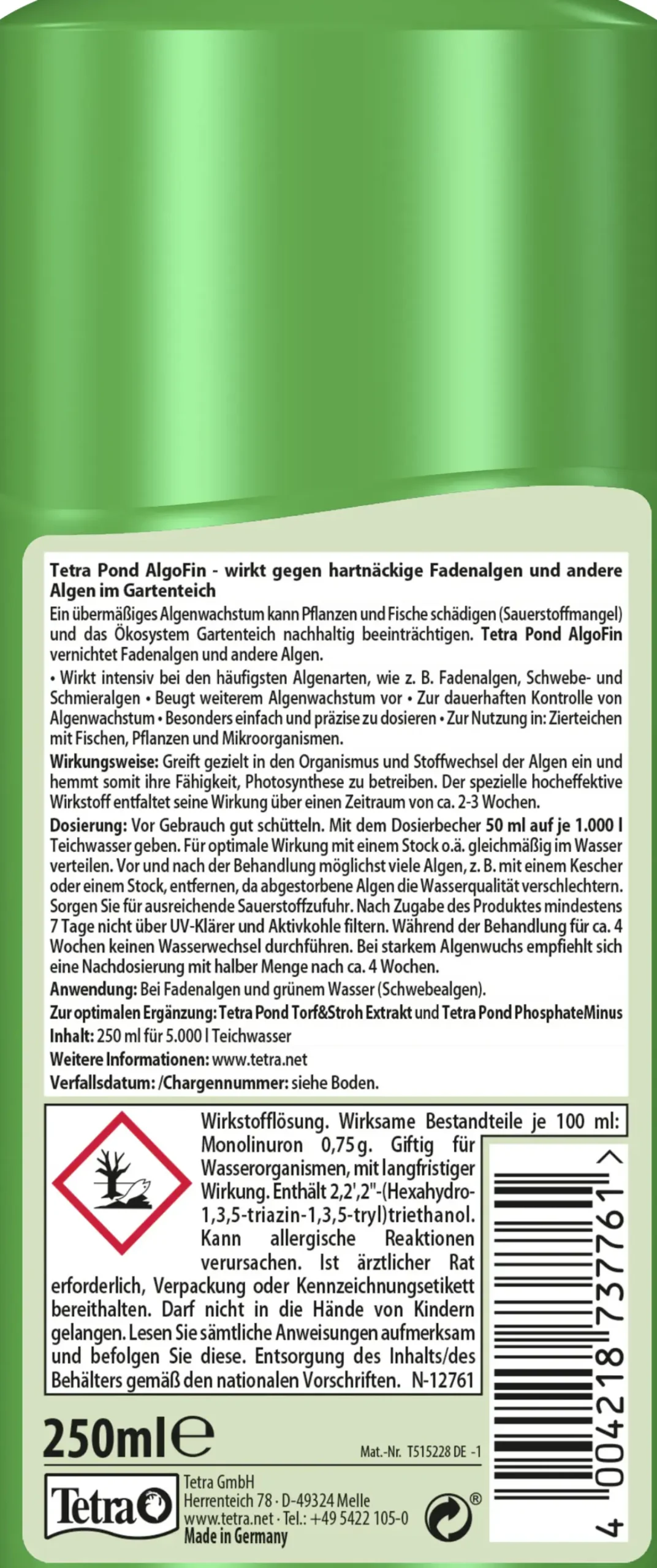 Tetra Pond Algenbekämpfung AlgoFin 250 ml