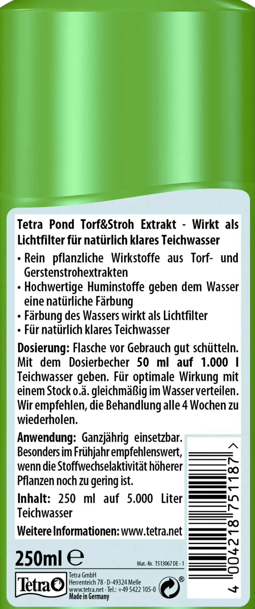 Tetra Pond Torf&Stroh Extrakt 250 ml