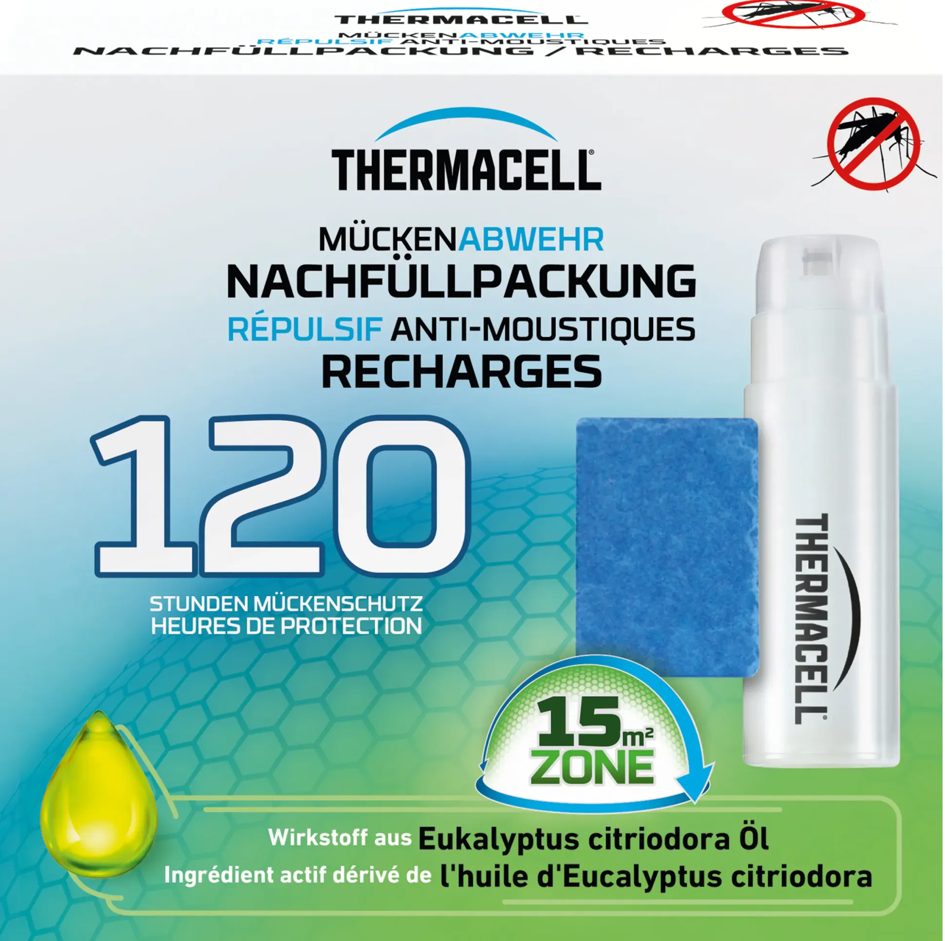 Thermacell Mückenabwehr Nachfüllpackung 120 Stunden 1 Stück mit natürlichem Wirkstoff