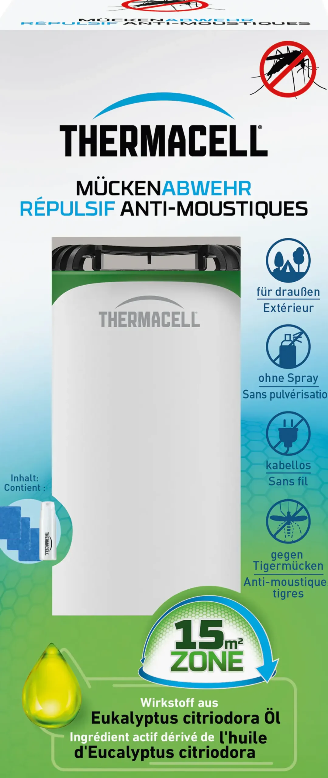 Thermacell Mückenabwehr-Verdampfer Protect weiß-grün inkl. Wirkstoff