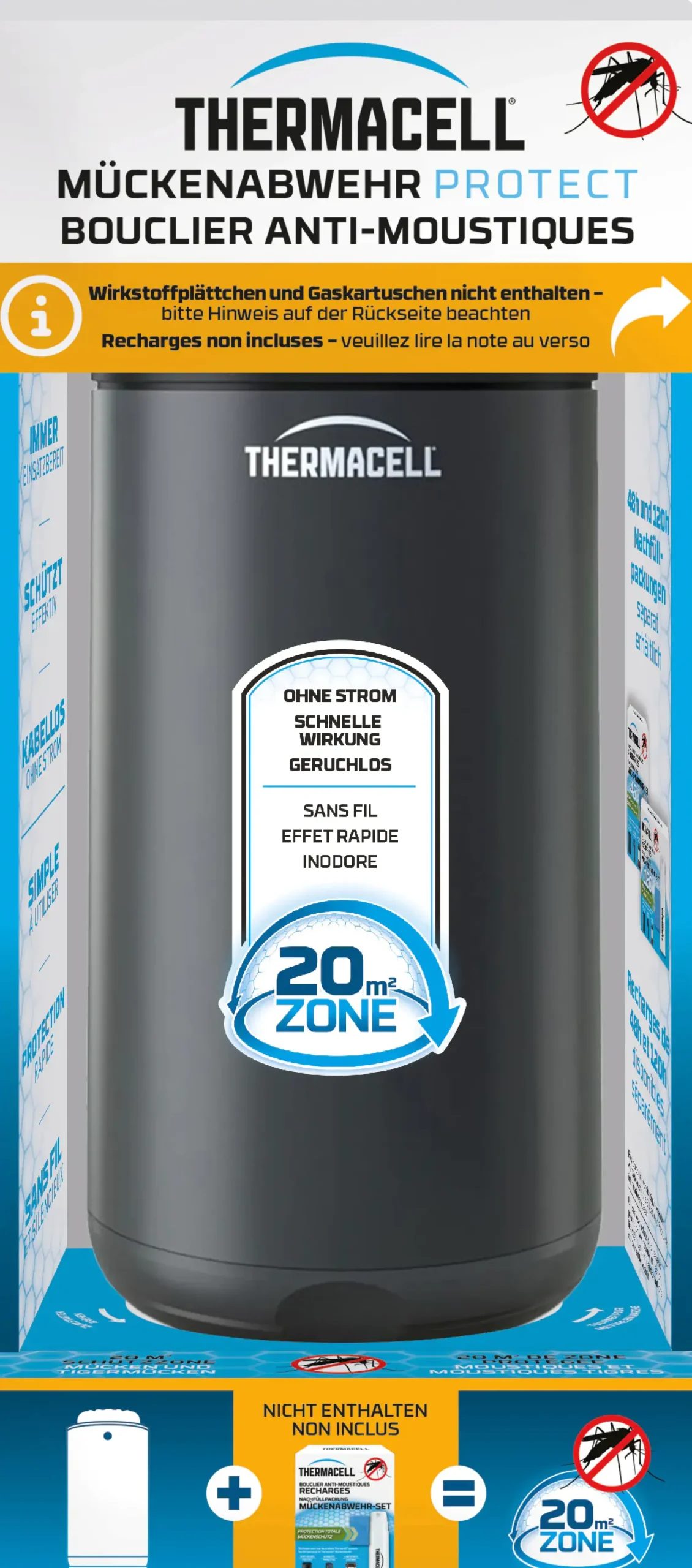Thermacell Mückenabwehr-Verdampfer Protect Graphit ohne Wirkstoff 1 Stück