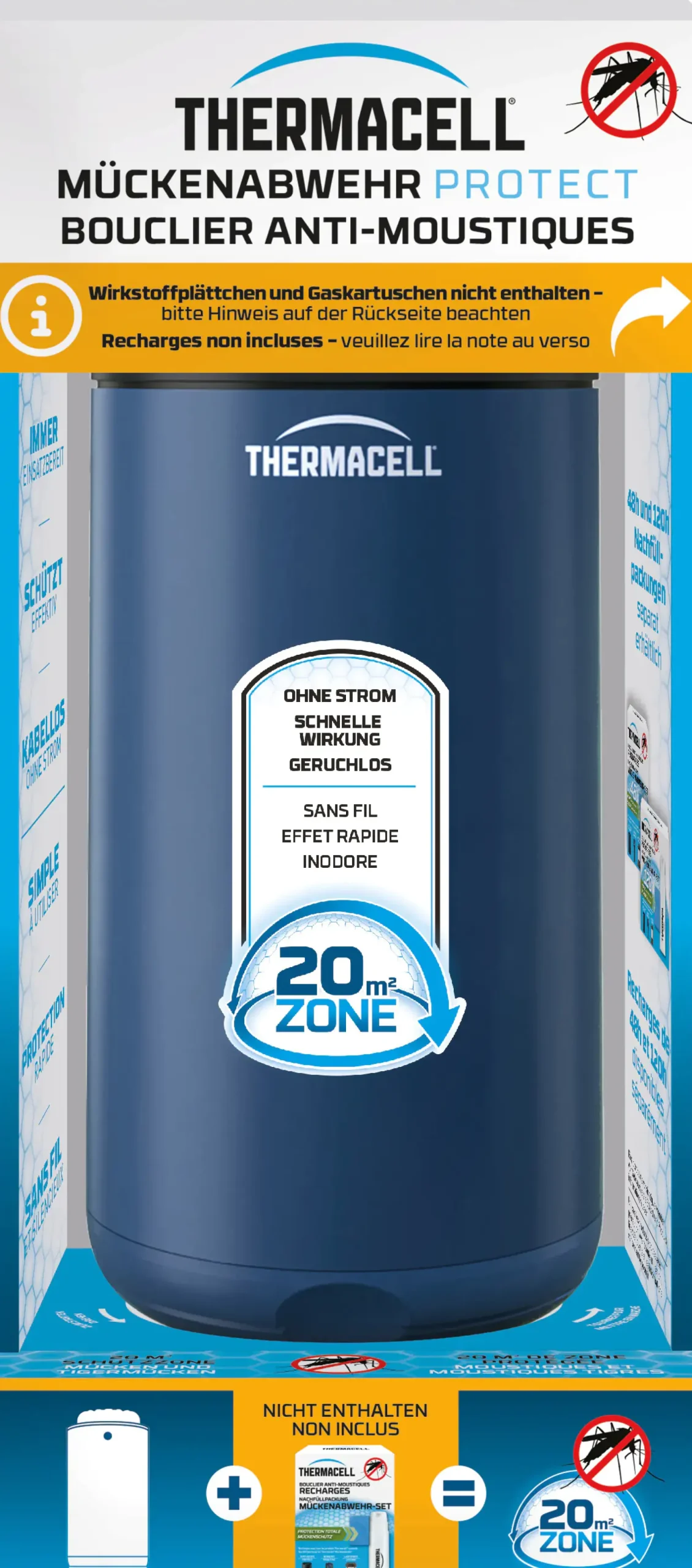 Thermacell Mückenabwehr-Verdampfer Protect Blau ohne Wirkstoff 1 Stück