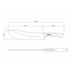 Tramontina Churrasco Fleischmesser 39 cm schwarz