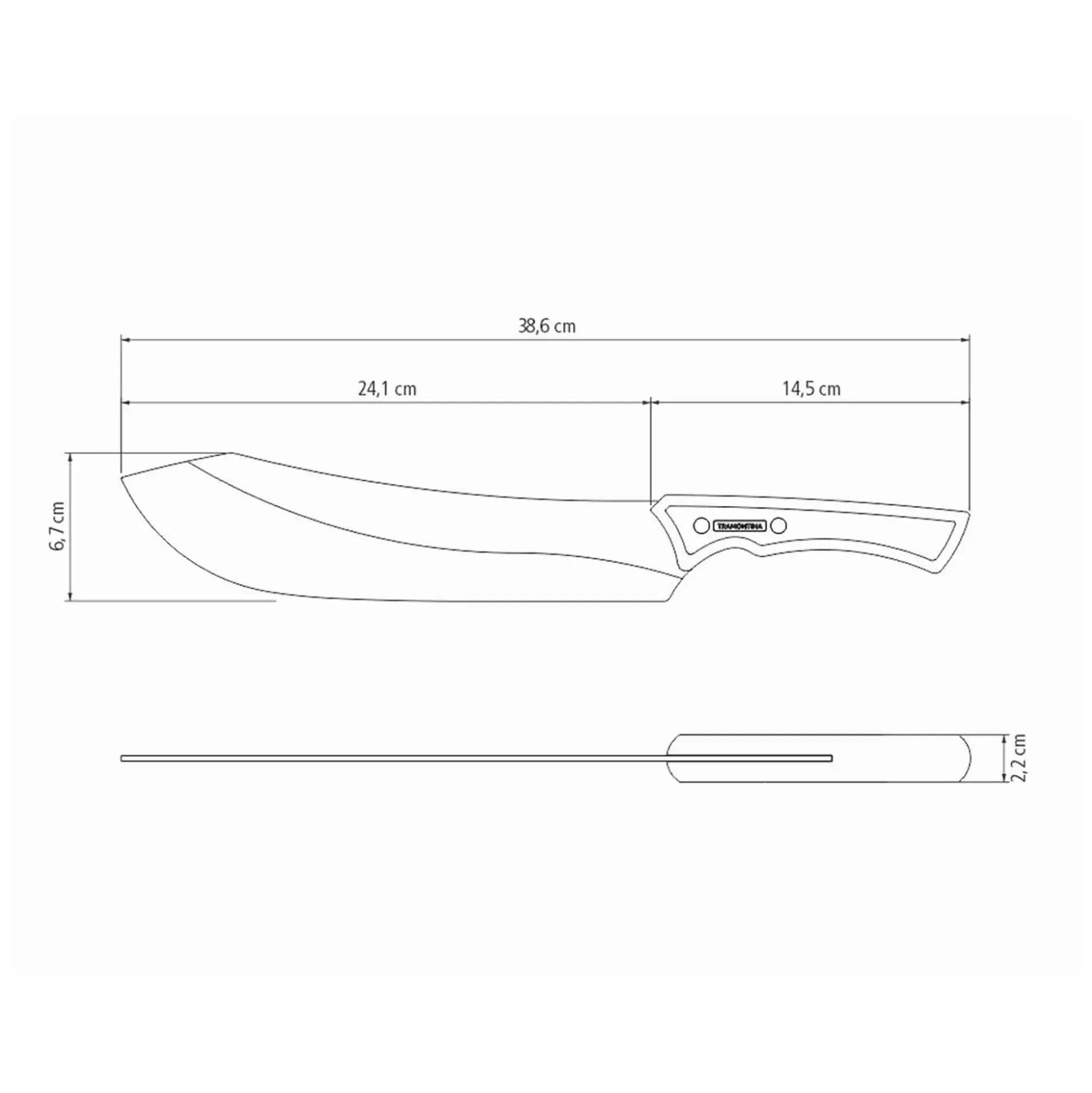Tramontina Churrasco Fleischmesser 39 cm schwarz