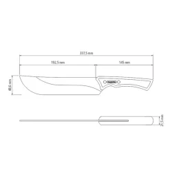 Tramontina Churrasco Fleischmesser 34 cm schwarz