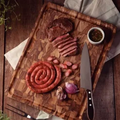 Tramontina CHURRASCO Stirnholz Schneidebrett, 45 x 34 x 3 cm