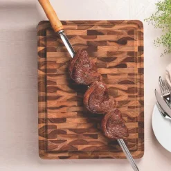 Tramontina CHURRASCO Stirnholz Schneidebrett, 45 x 34 x 3 cm