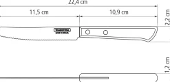 Tramontina Frühstücksmesser 11,5 cm Edelstahl mit Holzgriff