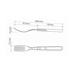 Tramontina Gaucho Gabel 21 cm