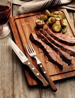 Tramontina Gaucho Steakmesser 24 cm Edelstahl mit Holzgriff