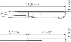 Tramontina Obst-/ Gemüsemesser 7 cm Edelstahl mit Holzgriff
