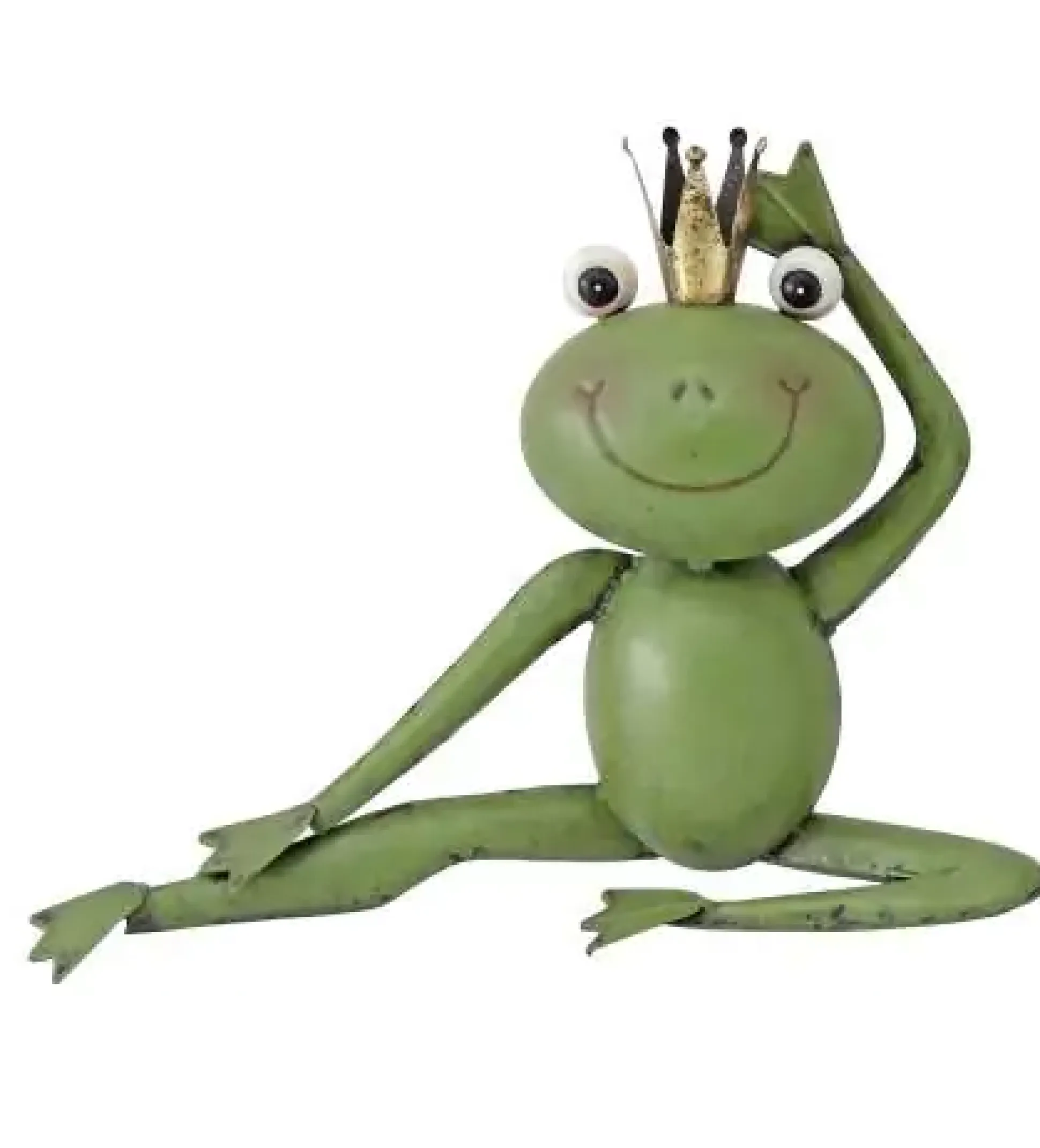 TrendLine Dekofigur Frosch Metall 35 x 27 cm grün