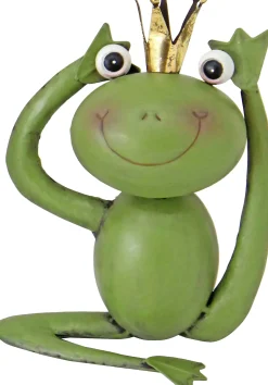 TrendLine Dekofigur Frosch Metall 27 x 21 cm grün