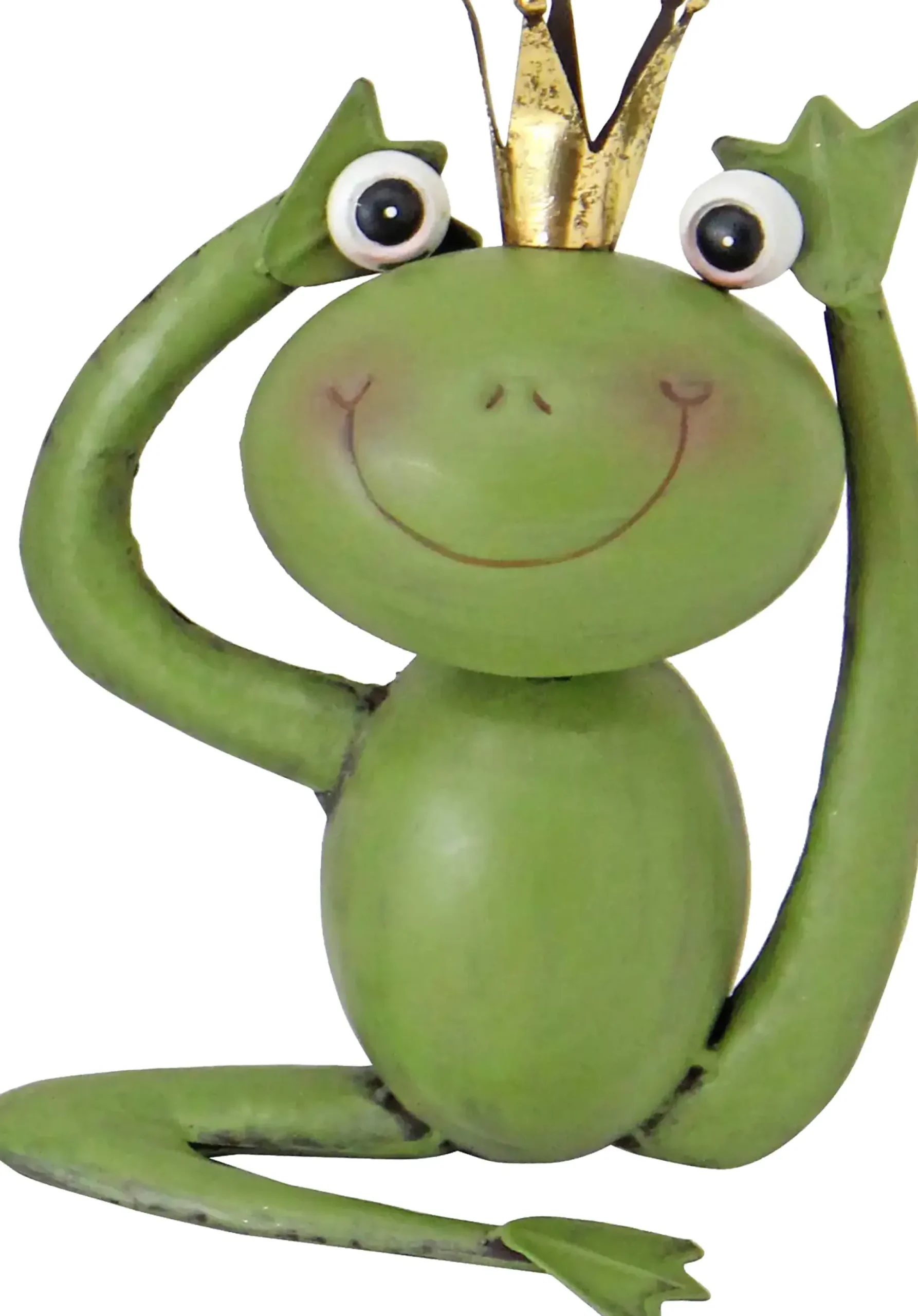 TrendLine Dekofigur Frosch Metall 27 x 21 cm grün