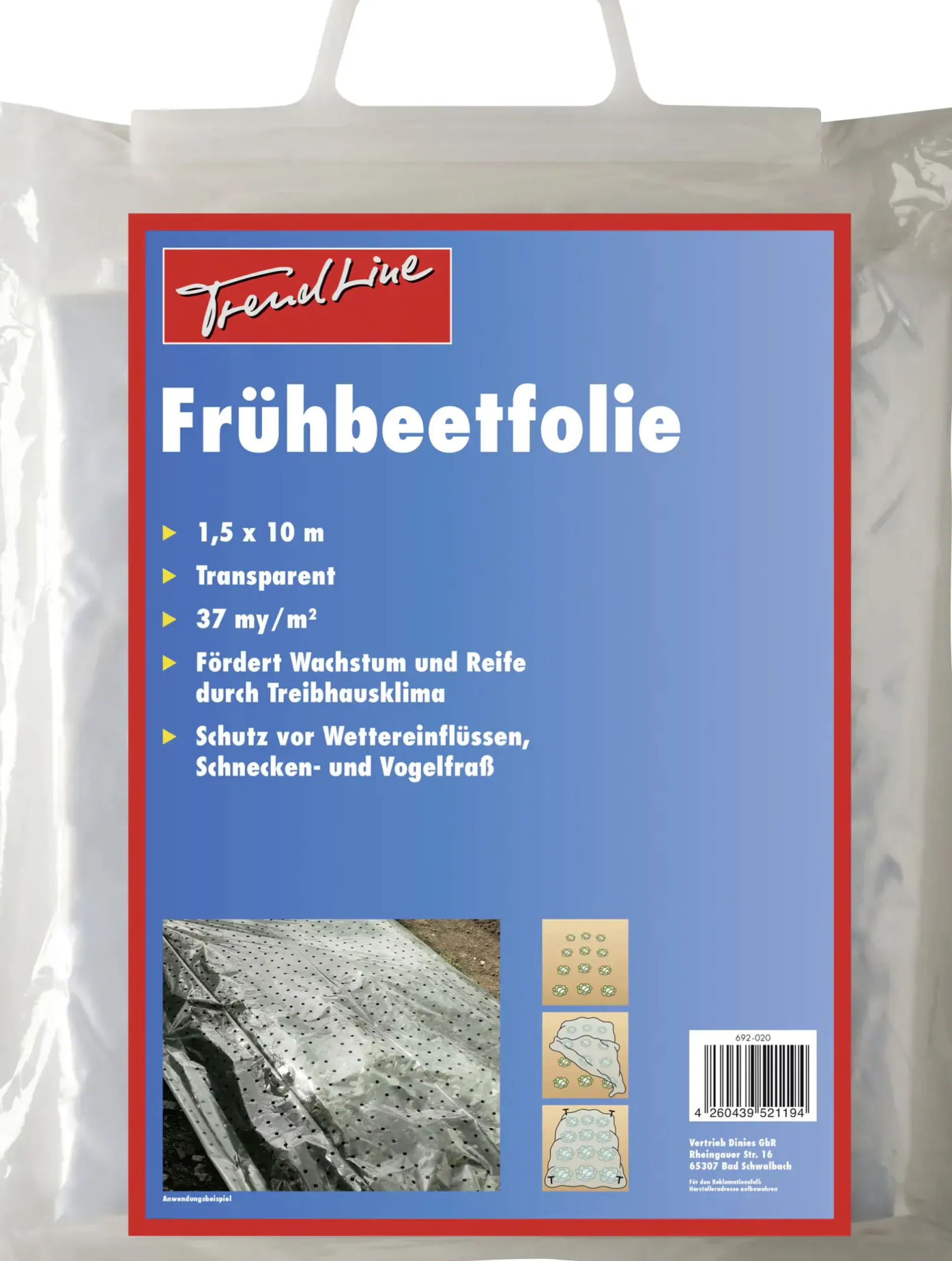 TrendLine Frühbeetfolie 1,5 x 10 m
