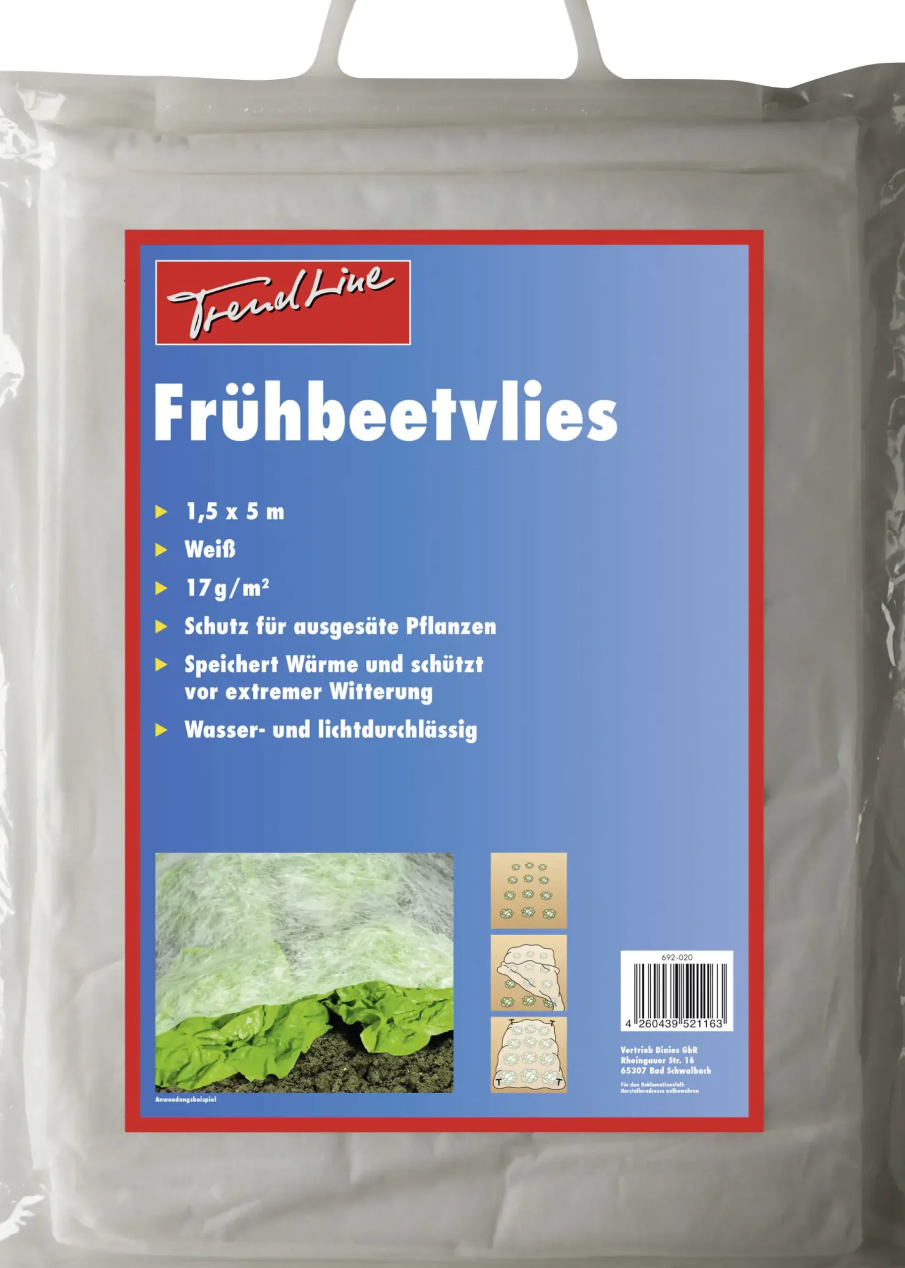 TrendLine Frühbeetvlies 1,5 x 5 m