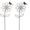 TrendLine Gartenstecker Metall Blume mit Schmetterling sortiert 115 cm