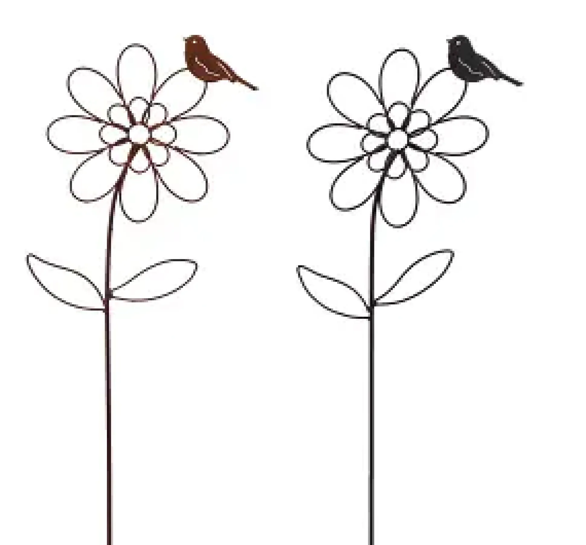 TrendLine Gartenstecker Metall Blume mit Schmetterling sortiert 115 cm