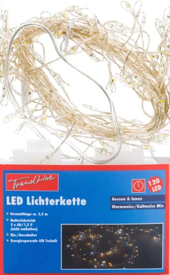 TrendLine LED Lichterkette 120 LED, warmweiß/kaltweiß
