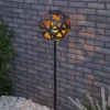 TrendLine LED Solarkugel silber-kupfer 18 cm mit Erdspieß