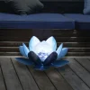 TrendLine LED Solarleuchte Seerose silber mit Glaskugel