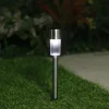 TrendLine LED Solarleuchte 4er Set Edelstahl, 33 cm, neutralweiß
